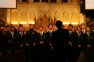 Eastbourne College house singing