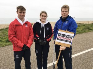 spring beach clean eastbourne college