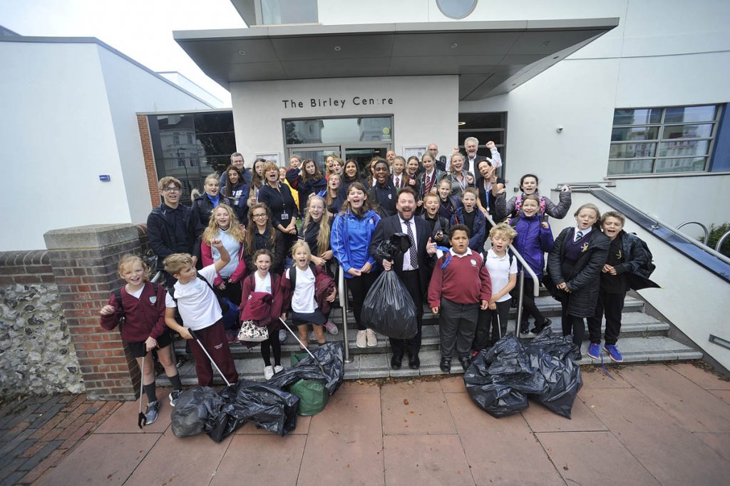 eastbourne college schools partnership beach clean