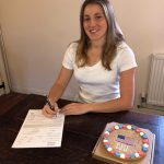 Phoebe signs US university tennis scholarship contract