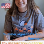 Summer signs US university tennis scholarship contract